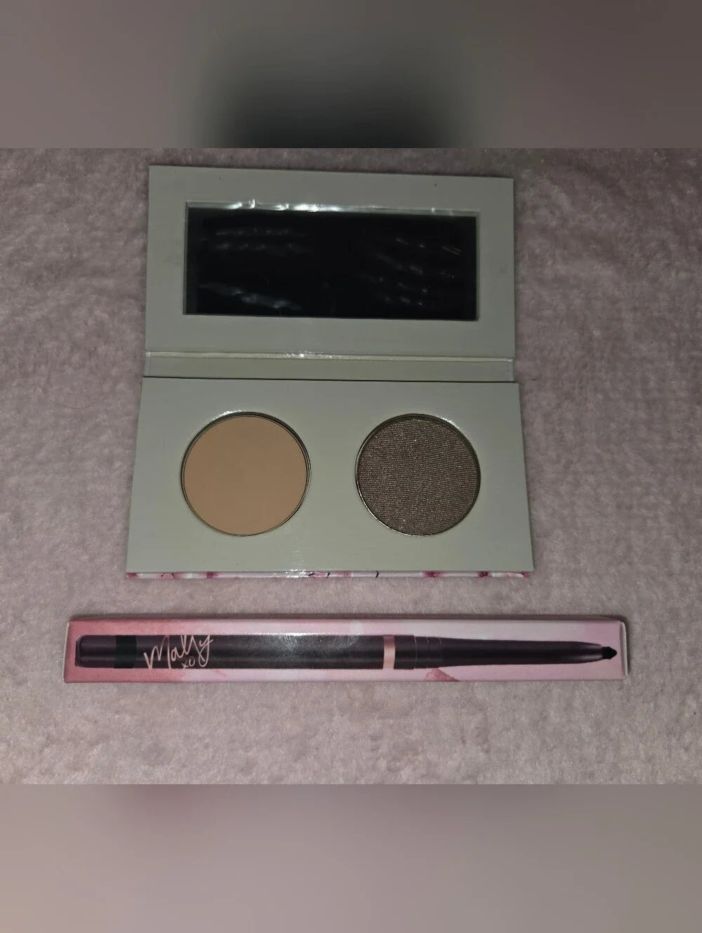 Mally Eye Shadow Duo Palette in Frosted Taupe &  Evercolor Gel Eyeliner